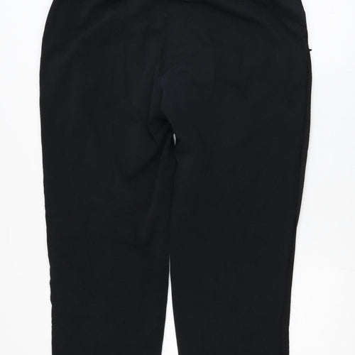 Marks and Spencer Women’s Black Cotton Blend Tall Pull-On Trousers Size 14