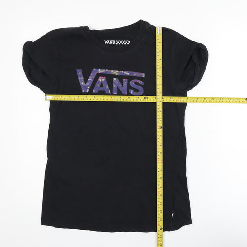 Vans Men's Black Medium Logo Graphic Skate T-Shirt
