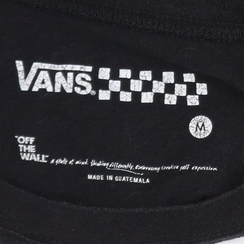 Vans Men's Black Medium Logo Graphic Skate T-Shirt
