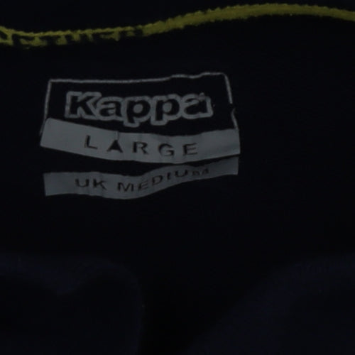 Kappa Mens Grey Navy Colourblock Polo Shirt Medium