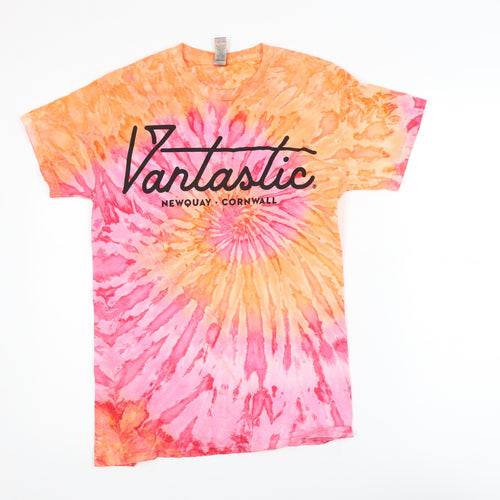 Gildan Womens Multicoloured Tie-Dye Cotton Short Sleeve T-Shirt Size S