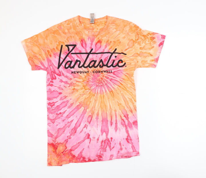 Gildan Womens Multicoloured Tie-Dye Cotton Short Sleeve T-Shirt Size S