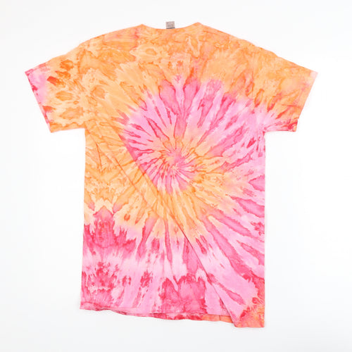 Gildan Womens Multicoloured Tie-Dye Cotton Short Sleeve T-Shirt Size S
