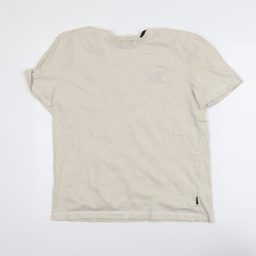 Calvin Klein Men's Beige Cotton Crew Neck XL T-Shirt