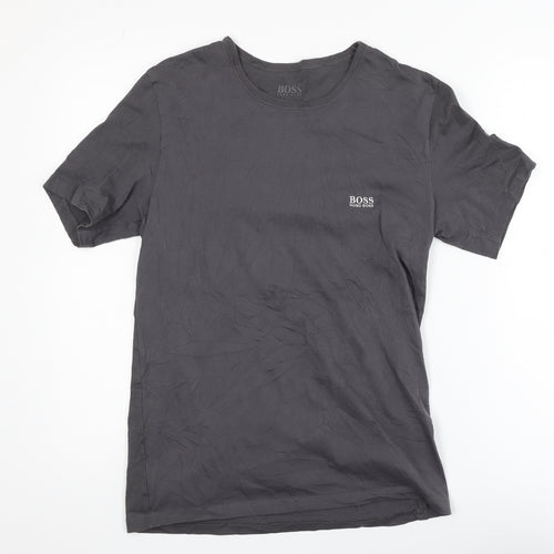 Hugo Boss Men's Grey Crew Neck Cotton Short Sleeve T-Shirt M