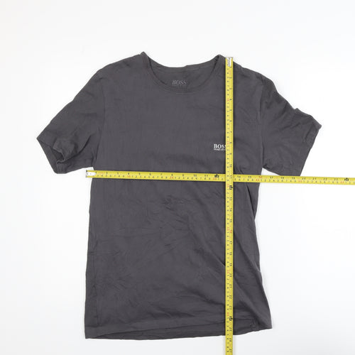 Hugo Boss Men's Grey Crew Neck Cotton Short Sleeve T-Shirt M