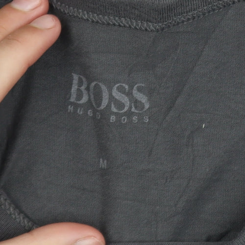 Hugo Boss Men's Grey Crew Neck Cotton Short Sleeve T-Shirt M