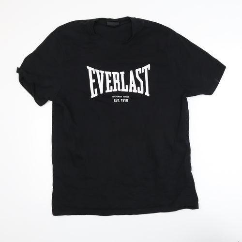 Everlast Men's Black XL Sports Graphic T-Shirt Crew Neck Cotton