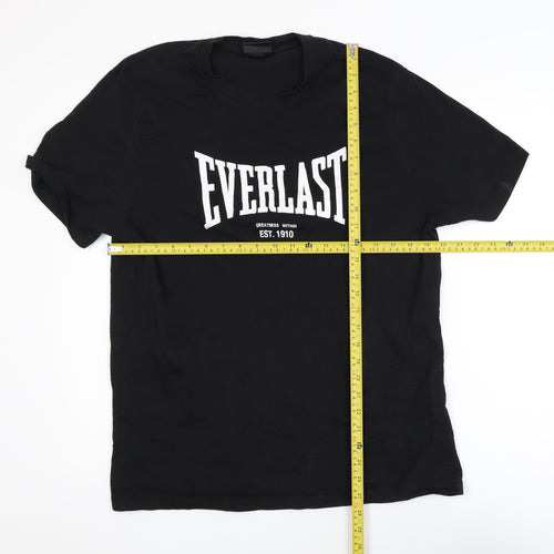 Everlast Men's Black XL Sports Graphic T-Shirt Crew Neck Cotton