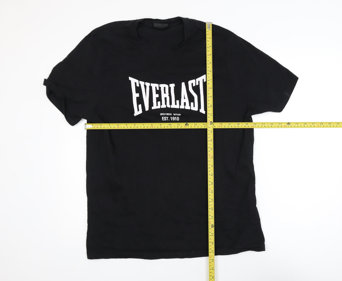 Everlast Men's Black XL Sports Graphic T-Shirt Crew Neck Cotton