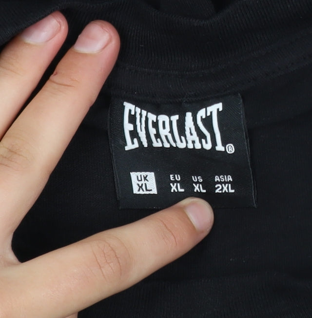 Everlast Men's Black XL Sports Graphic T-Shirt Crew Neck Cotton