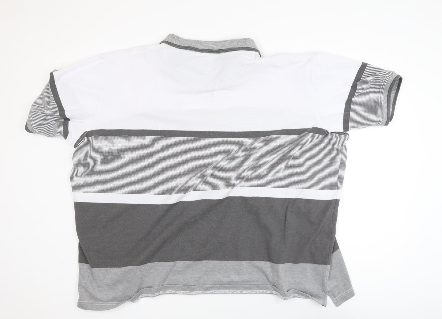 Guinness Men's Grey Striped 5XL Polo Shirt Casual Cotton