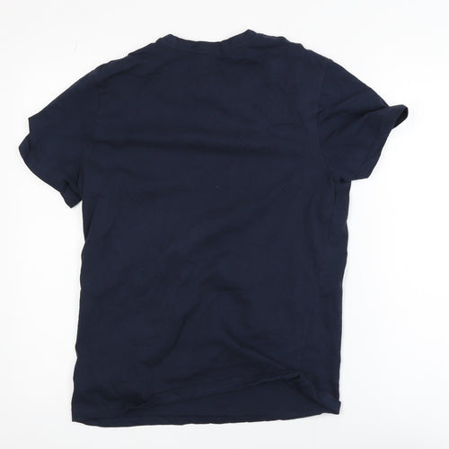 Threadbare Men's Blue Crew Neck Short Sleeve Cotton T-Shirt Size S