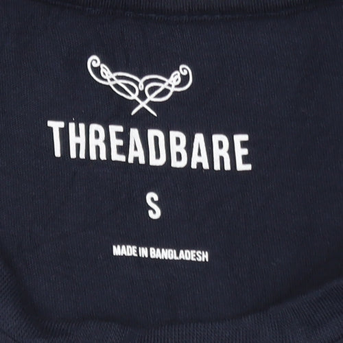 Threadbare Men's Blue Crew Neck Short Sleeve Cotton T-Shirt Size S