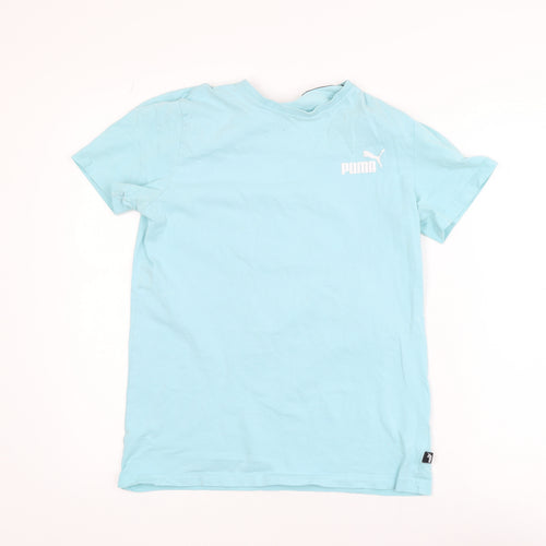 Puma Teens Blue XL Crew Neck Cotton Jersey T-Shirt