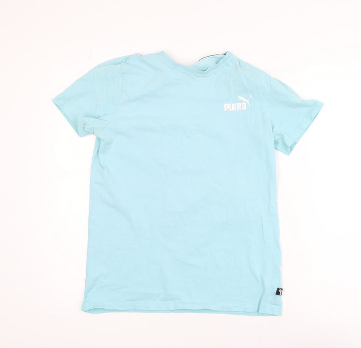 Puma Teens Blue XL Crew Neck Cotton Jersey T-Shirt
