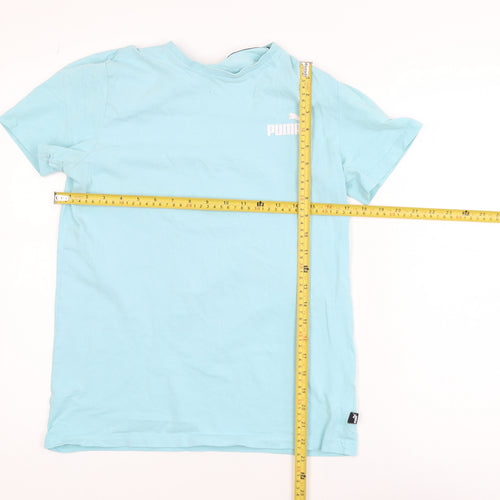Puma Teens Blue XL Crew Neck Cotton Jersey T-Shirt
