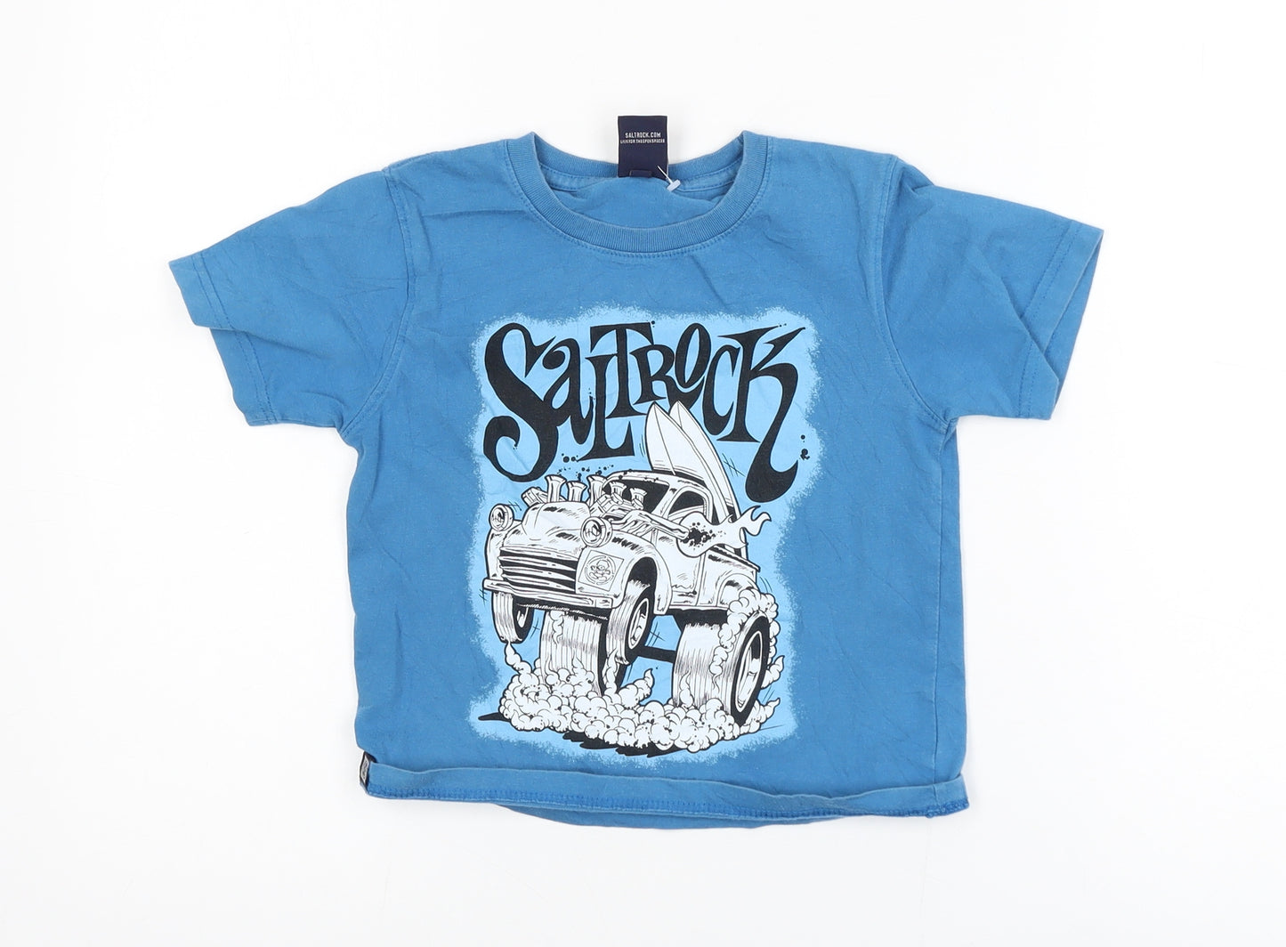 Saltrock Boys Blue Graphic Short Sleeve Cotton T-Shirt 4-5 Years