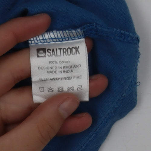 Saltrock Boys Blue Graphic Short Sleeve Cotton T-Shirt 4-5 Years