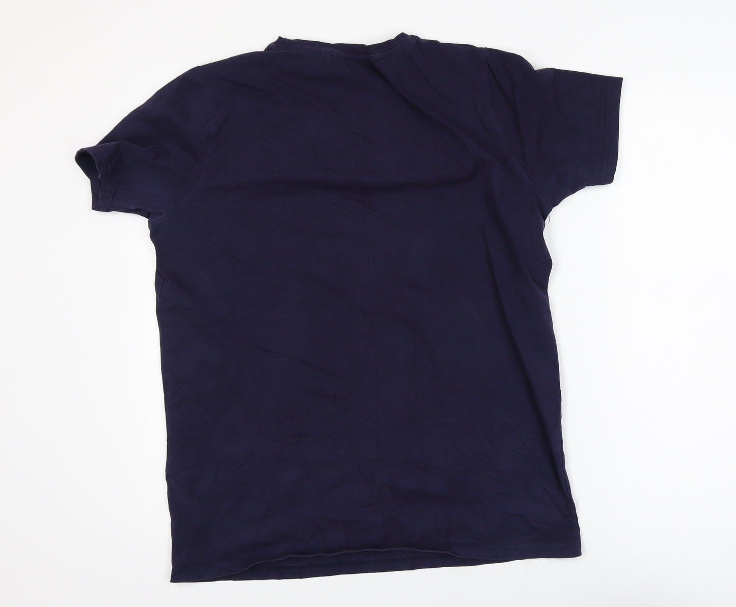BOXRAW Men's Blue Slim Fit Cotton Jersey T-Shirt XS