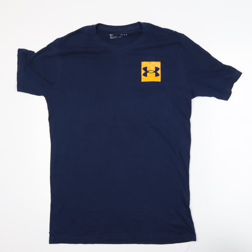 Under Armour Men's Navy Blue Loose Fit Graphic T-Shirt Size M