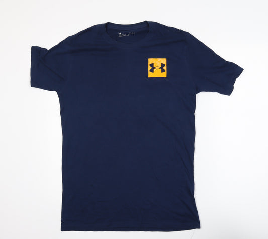 Under Armour Men's Navy Blue Loose Fit Graphic T-Shirt Size M