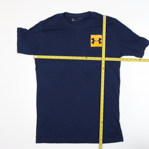 Under Armour Men's Navy Blue Loose Fit Graphic T-Shirt Size M