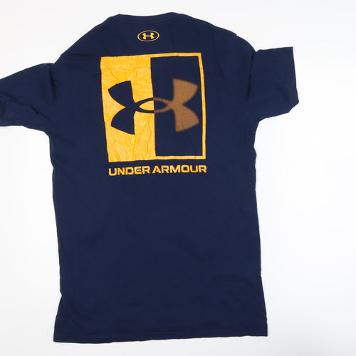 Under Armour Men's Navy Blue Loose Fit Graphic T-Shirt Size M