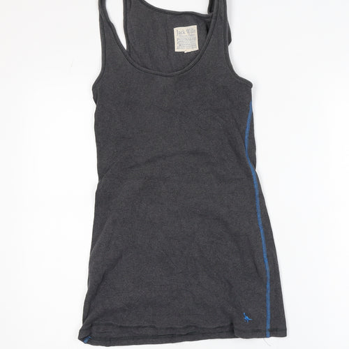 Jack Wills Women’s Grey Tank Dress Size 12 Sleeveless Casual Jersey