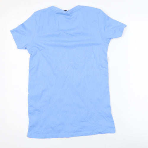 Regatta Womens Blue T-Shirt Size 8 Crew Neck Casual Cotton Top