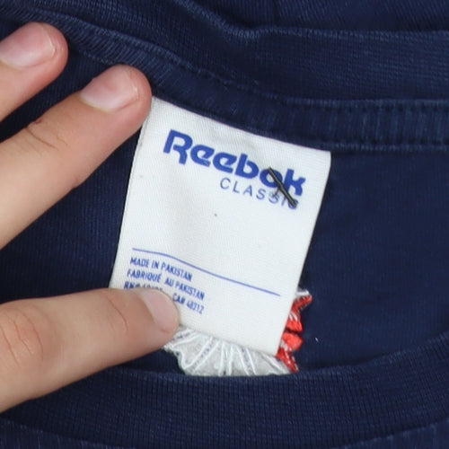 Reebok Classic Men’s Blue Short Sleeve Crew Neck T-Shirt M