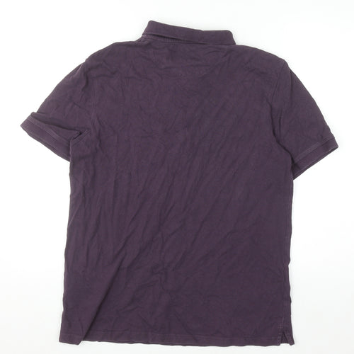 Lyle & Scott Men's Purple Cotton Polo Shirt Size L Classic Fit