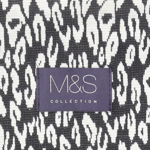 Marks and Spencer Women Black Animal Print Blazer Jacket Size 12
