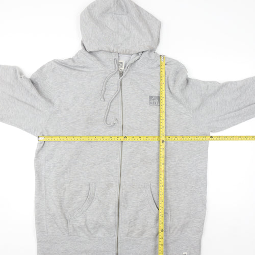 Reef Mens Grey Full Zip Hoodie 2XL Regular Fit Fleece