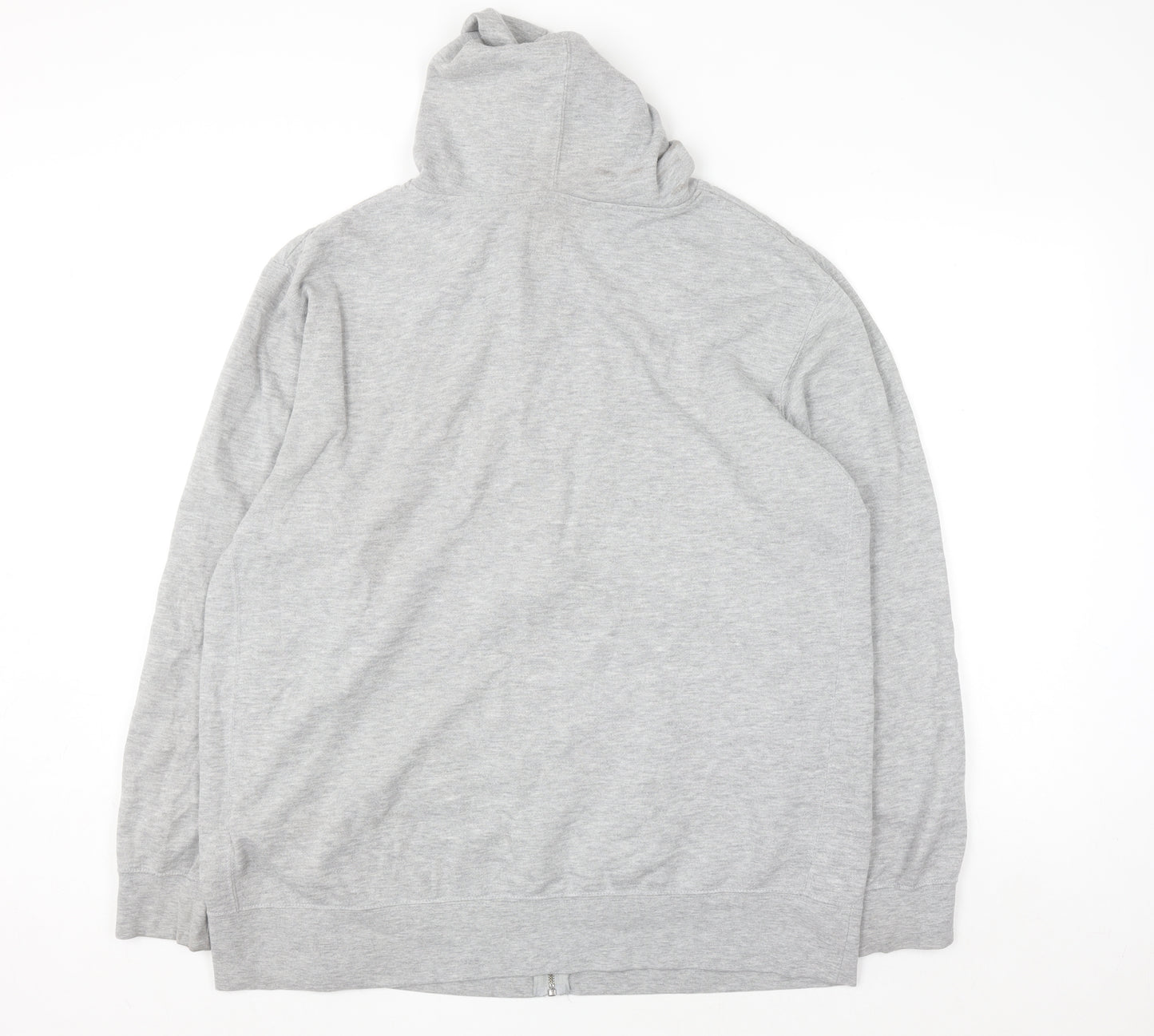 Reef Mens Grey Full Zip Hoodie 2XL Regular Fit Fleece