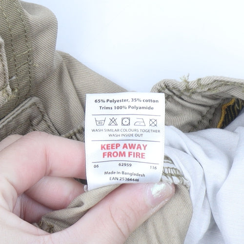 Workwear Men’s Beige 36R Cargo Work Trousers with Reflective Strips