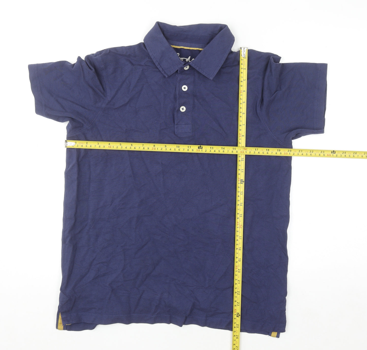 Boden Men's Blue Cotton Polo Shirt Size M Short Sleeve Casual