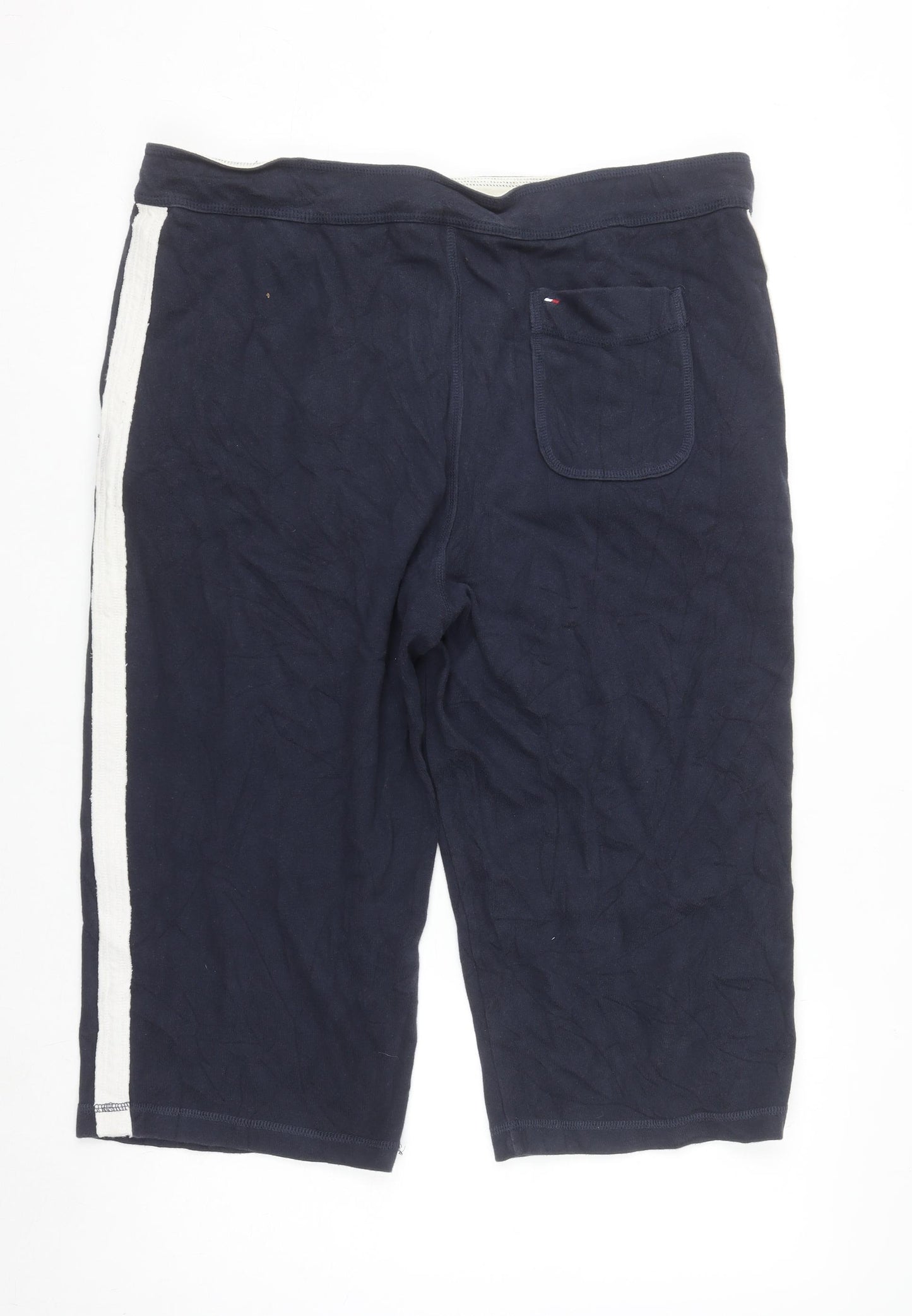 Tommy Hilfiger Men’s Blue XL Sport Capri Trousers with Logo and Stripe Detail