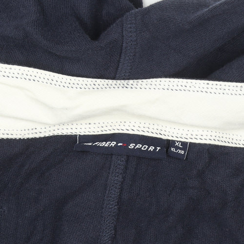 Tommy Hilfiger Men’s Blue XL Sport Capri Trousers with Logo and Stripe Detail