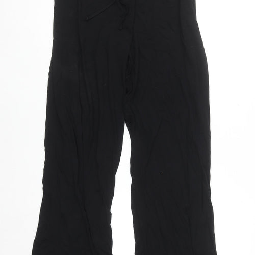 Karen Millen Women’s Black Wide-Leg Viscose Trousers UK 12