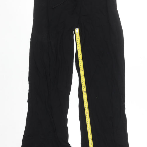 Karen Millen Women’s Black Wide-Leg Viscose Trousers UK 12