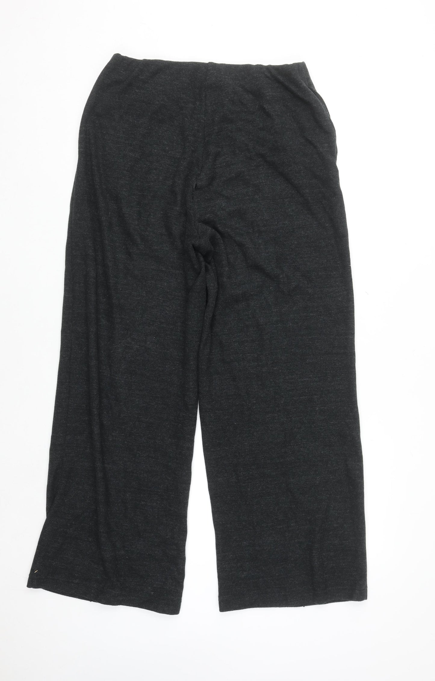 Marks and Spencer Womens Black Size 12 Regular Straight Leg Comfort Trousers