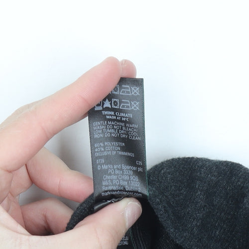 Marks and Spencer Womens Black Size 12 Regular Straight Leg Comfort Trousers