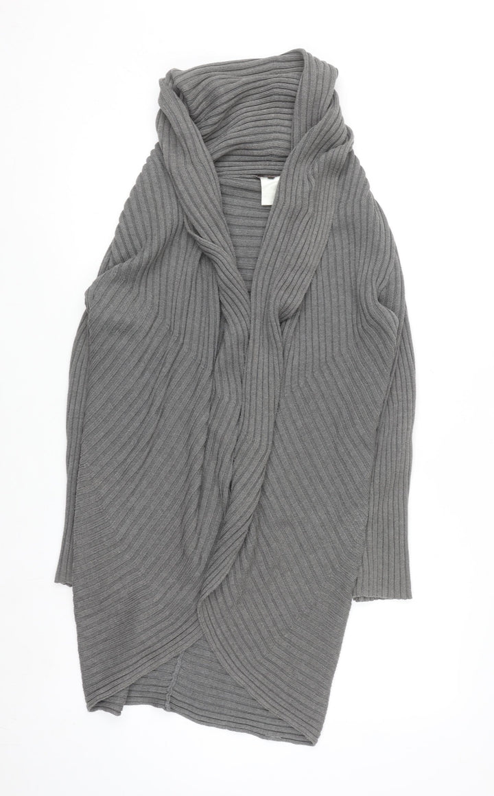 Phase Eight Women Grey Size 12 Open Knit Long Cardigan