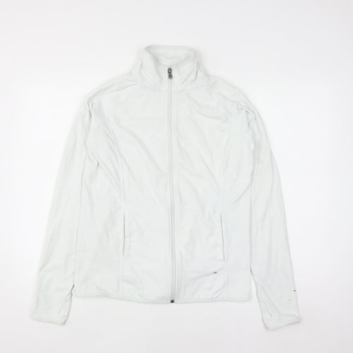 Tek Gear White Full Zip Hoodie Womens Medium DryTek Cotton Blend