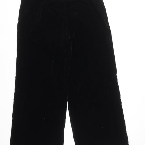 Wynne Collection Womens Black Velvet Wide-Leg Trousers XL