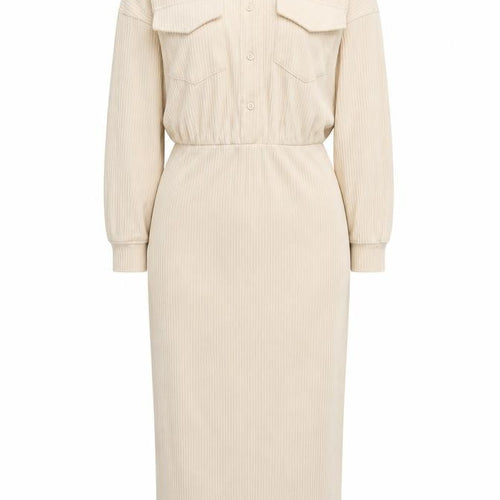 Missguided Women Beige Collared Midi Shirt Dress Size 12
