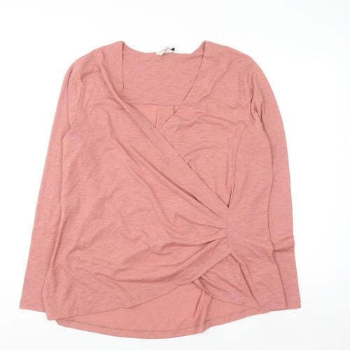 Next Women's Pink Wrap Blouse Long Sleeve Size 20
