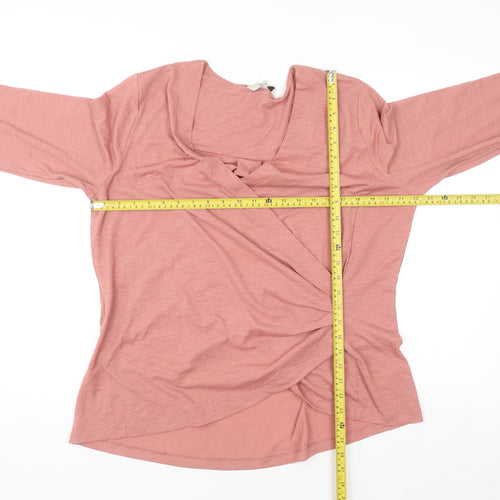 Next Women's Pink Wrap Blouse Long Sleeve Size 20