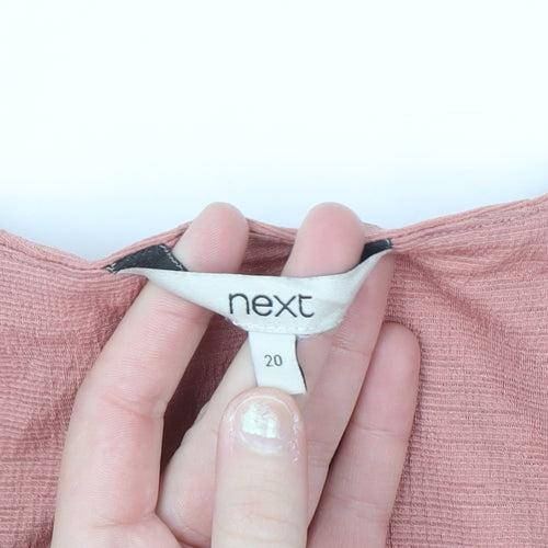 Next Women's Pink Wrap Blouse Long Sleeve Size 20